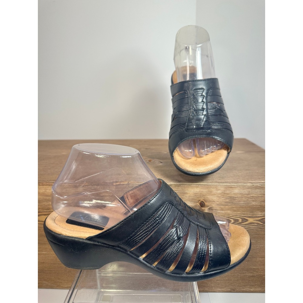 Clarks Artisan Leather Fisherman Sandals 10 Blue Comfort Boho Jesus Sandal Y2K